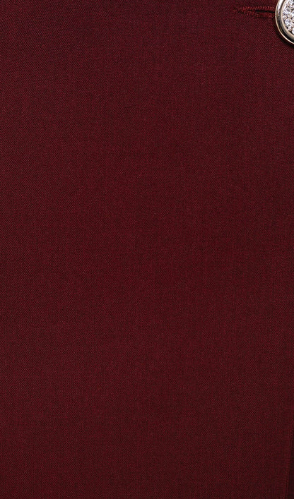 Mini Dress With Flared Sleeves In Claret