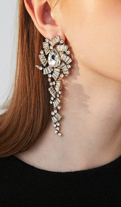 Rhinestone Dangle Drop Earrings