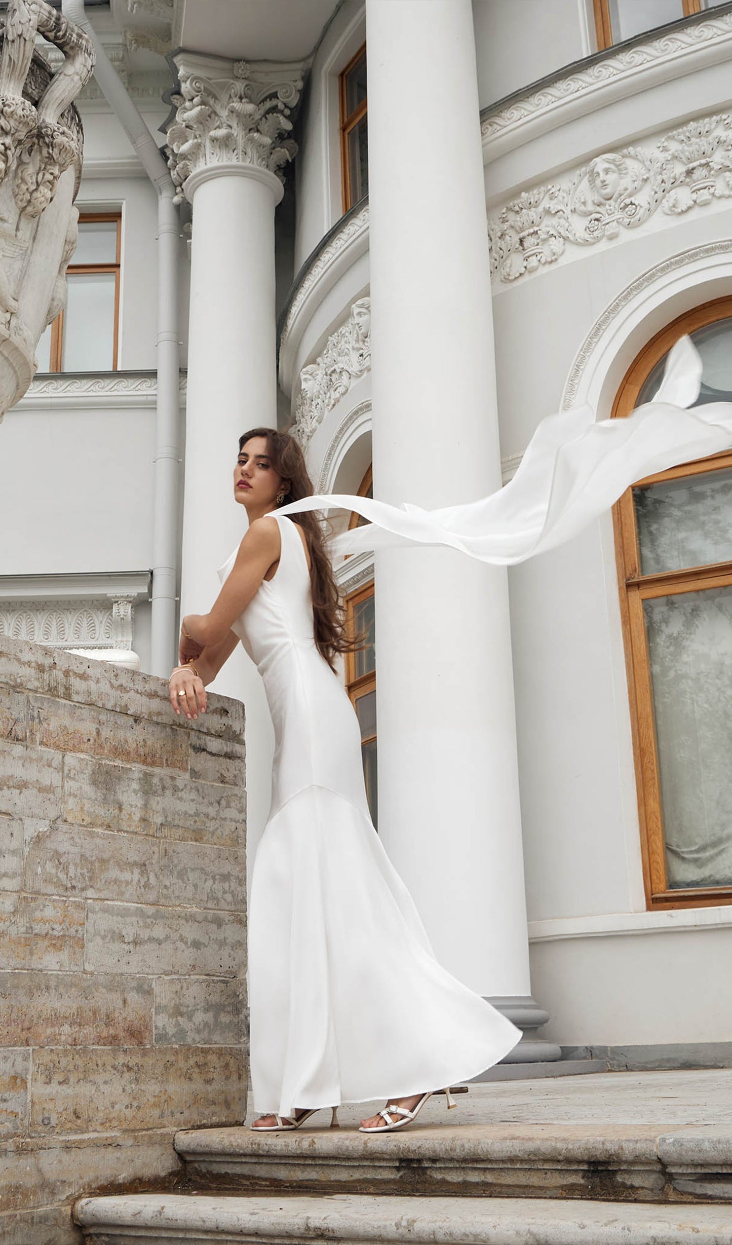 Solid Satin Flared Maxi Dress