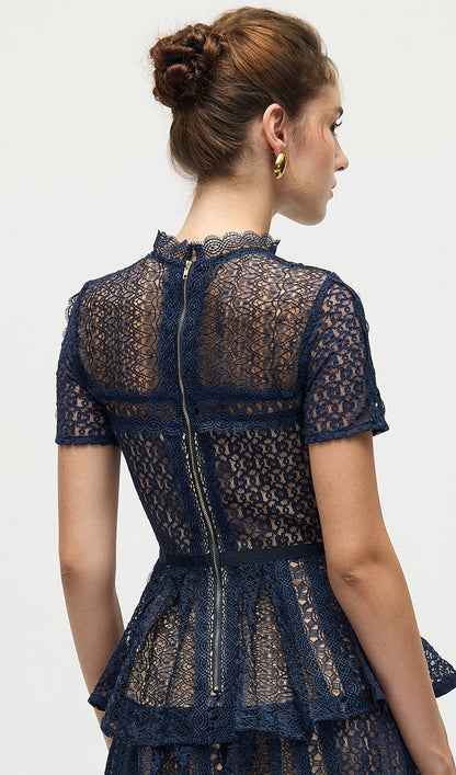 Lace Tiered Maxi Dress