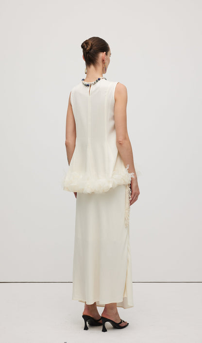 Sleeveless Ruffle Maxi Dress Sets