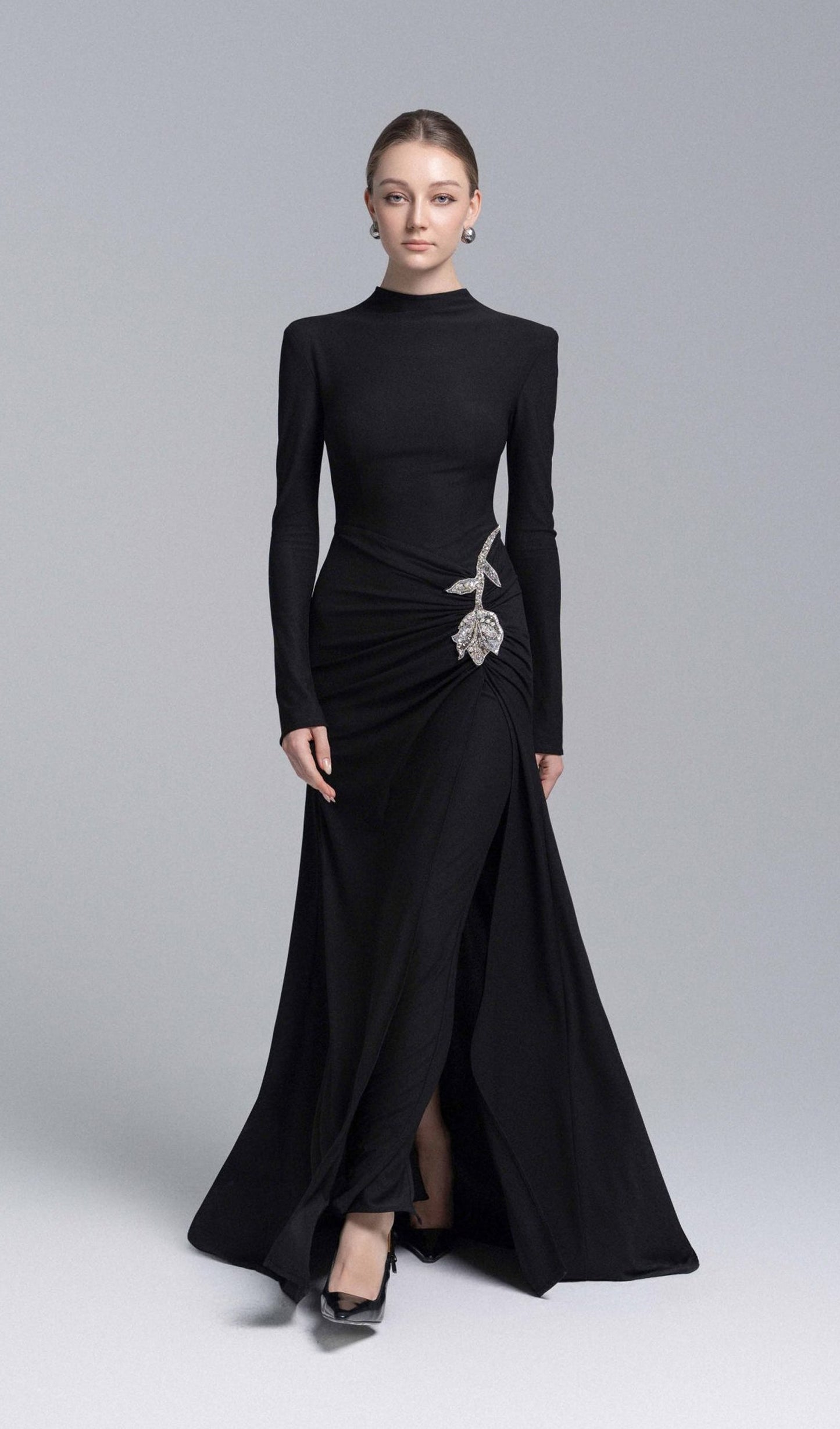 Bodice Mermaid Maxi Dress In Black