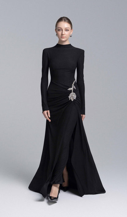 Bodice Mermaid Maxi Dress In Black