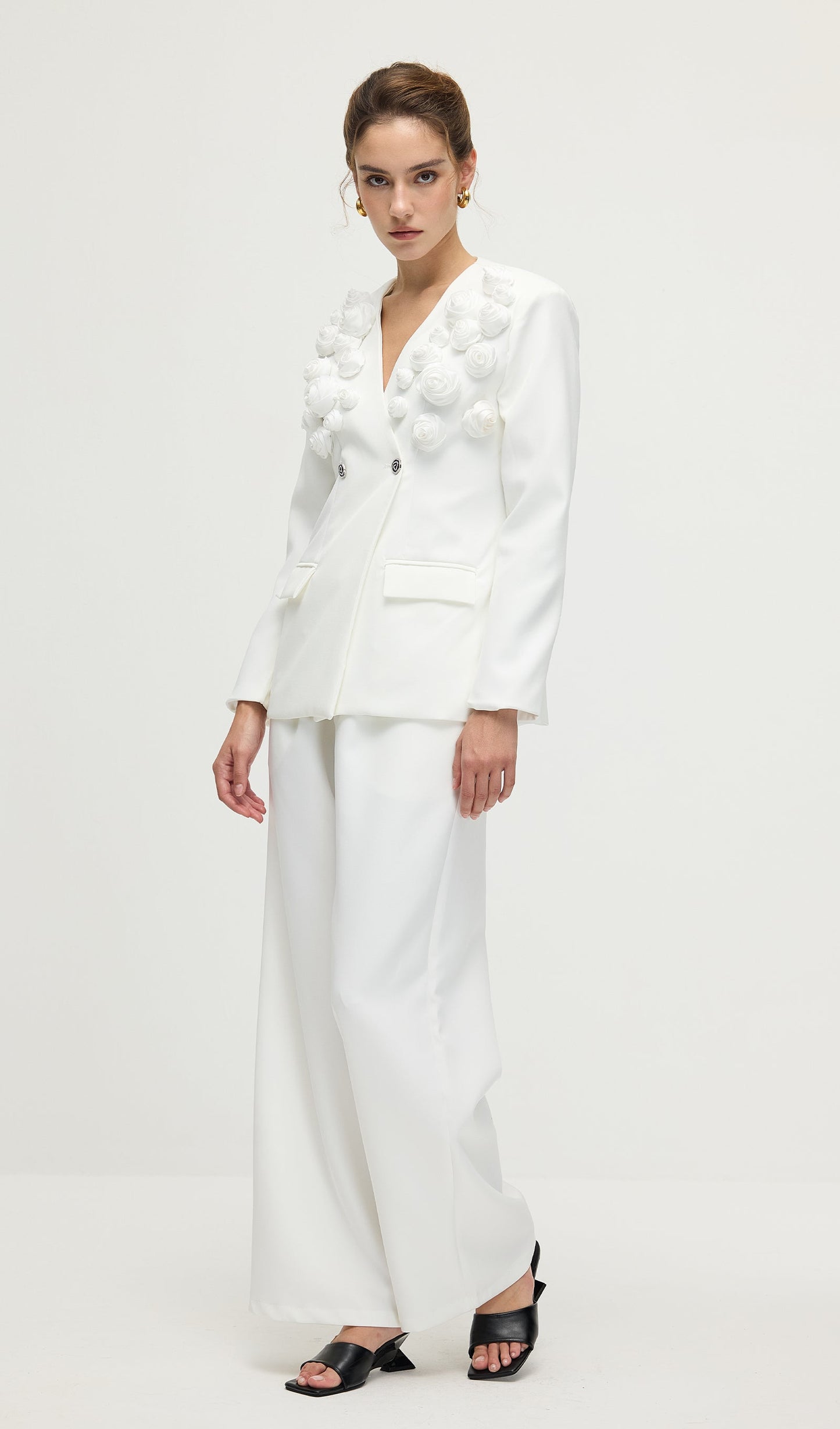 Slim Fit Blazer & Trousers Two-Piece Set In White