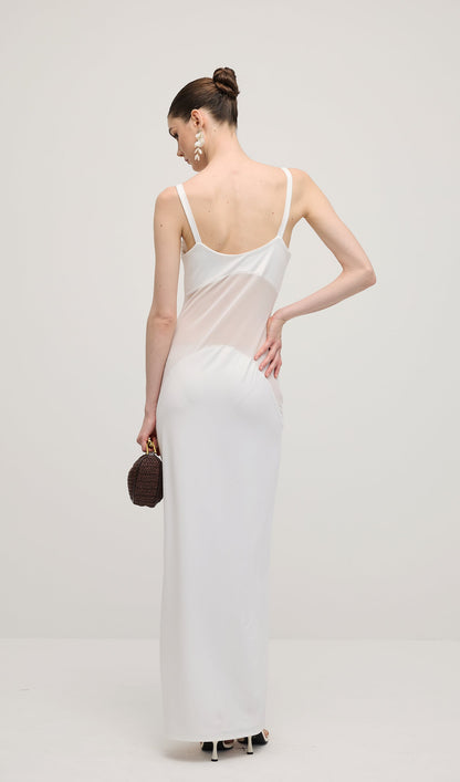 Sheer Knit Curve Maxi Dress