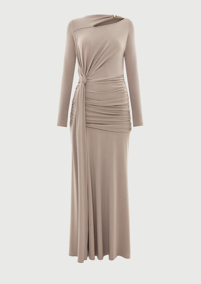 Layali Rose Maxi Dress With Metallic Decoration