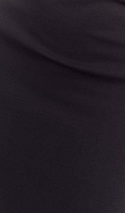 V Neck Crepe Twist Maxi Dress