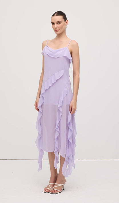 Ruffled Detail Maxi Dress