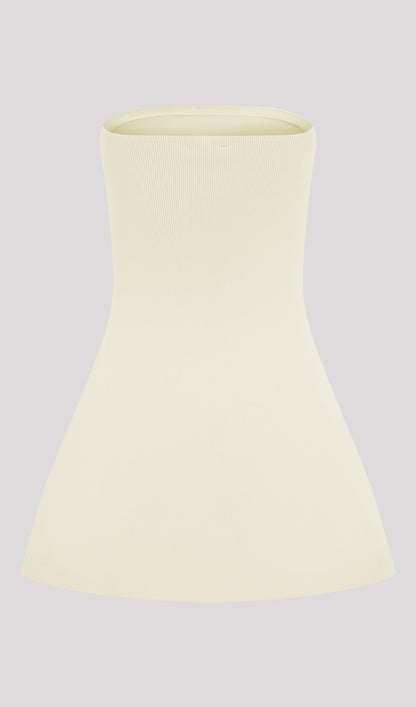 Bandage Knit Top & Crochet Knit Pants In Ivory