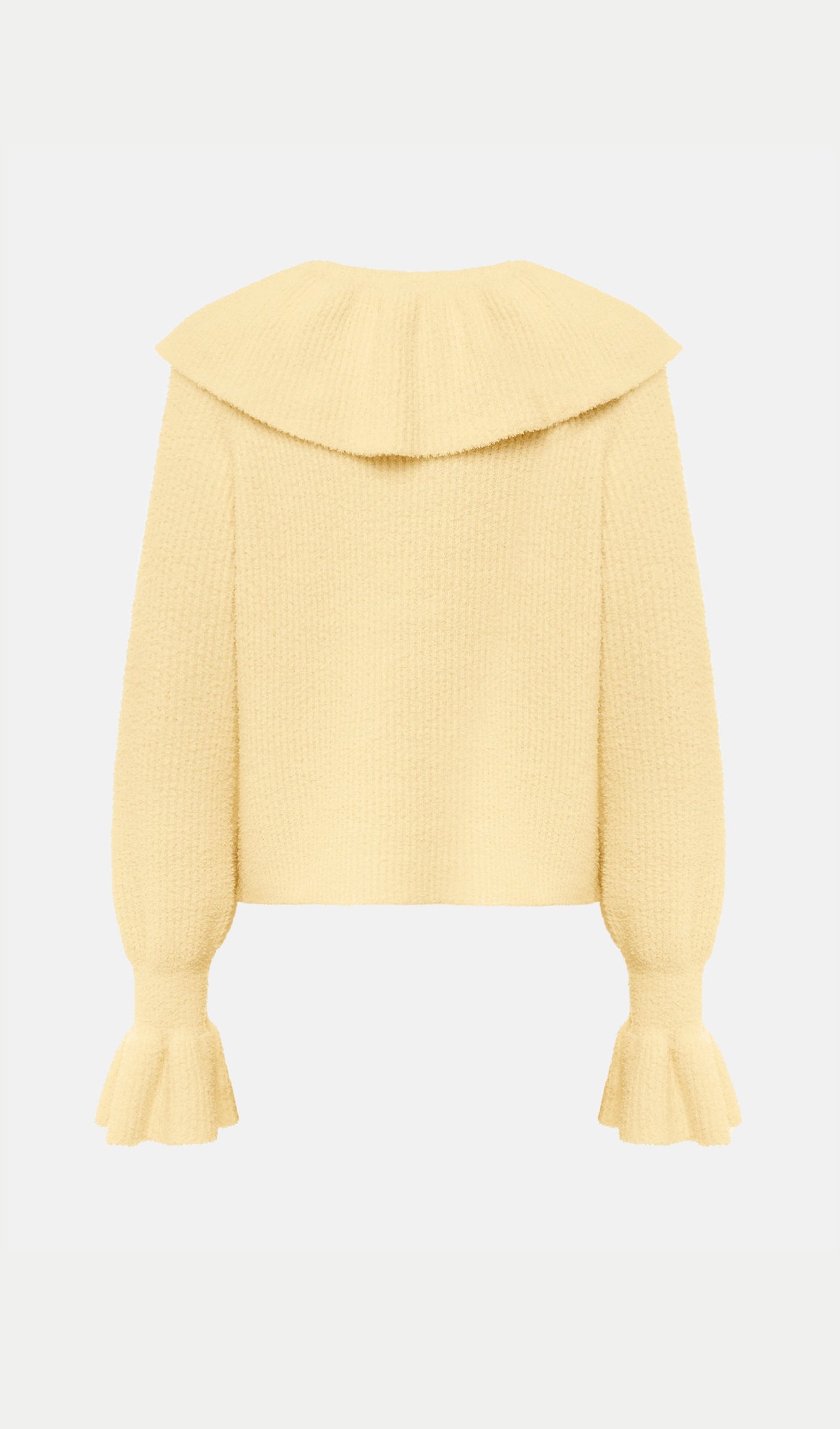 Sweater With Flounces In Yellow