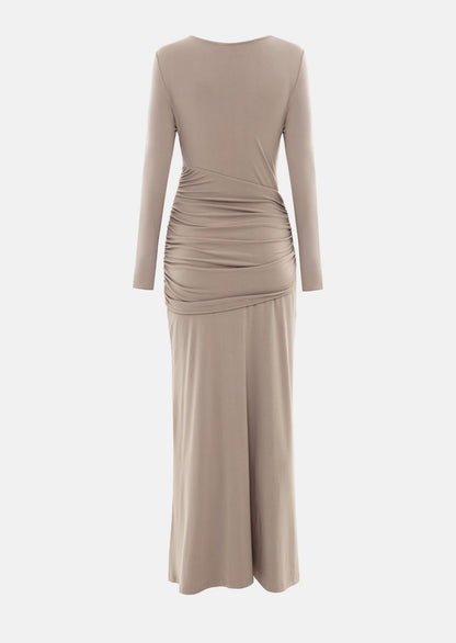 Layali Rose Maxi Dress With Metallic Decoration