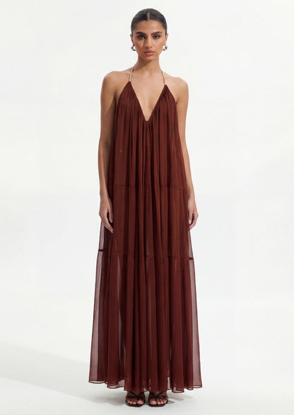 Arlet Halter Chiffon Dress