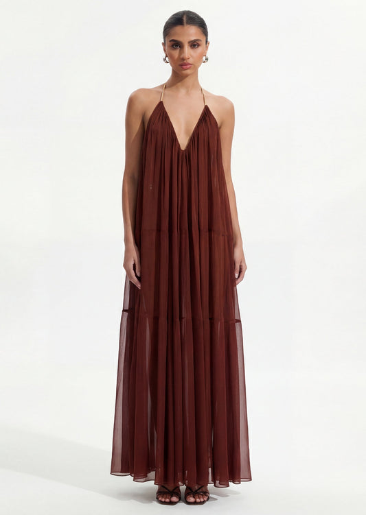 Arlet Halter Chiffon Dress