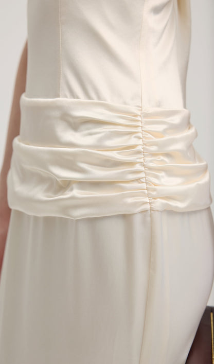 Satin Bodycon Maxi Dress
