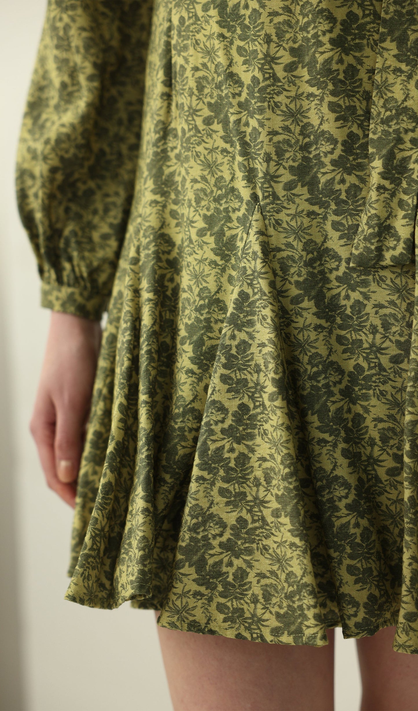 Abstract Print V Neck Mini Dress