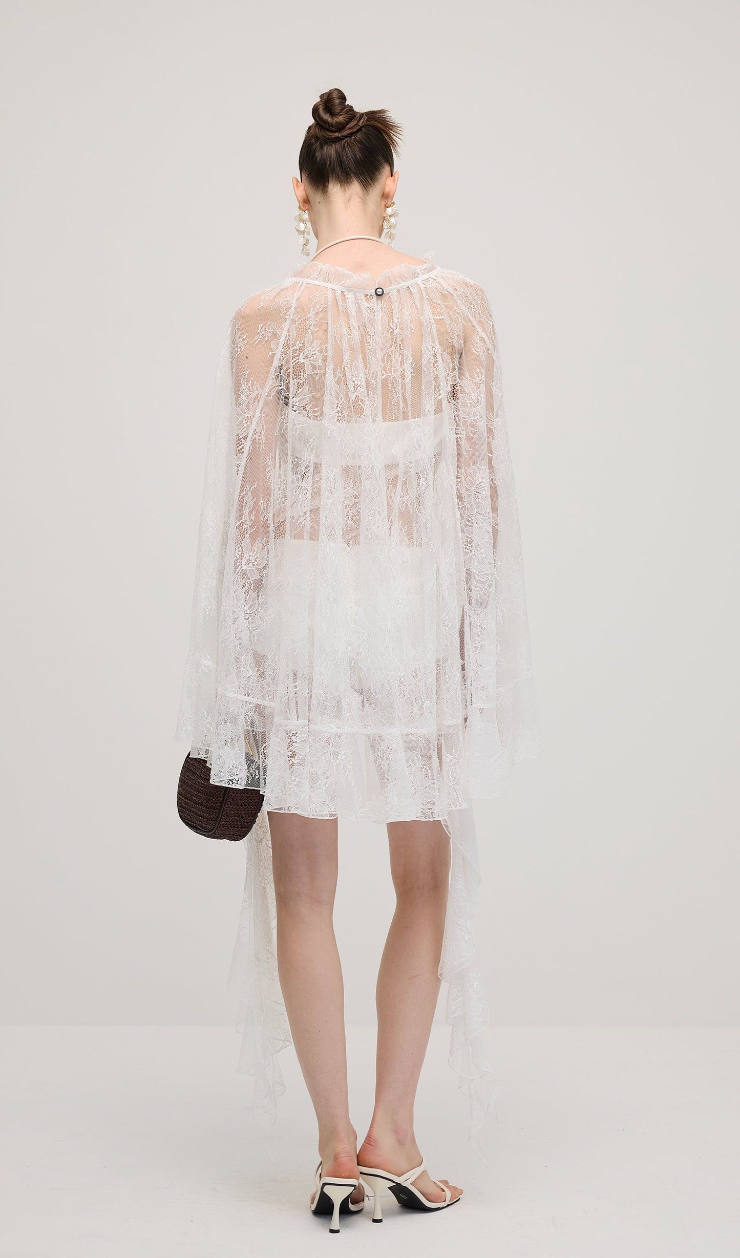 Lace Ruffle Mini Dress Sets