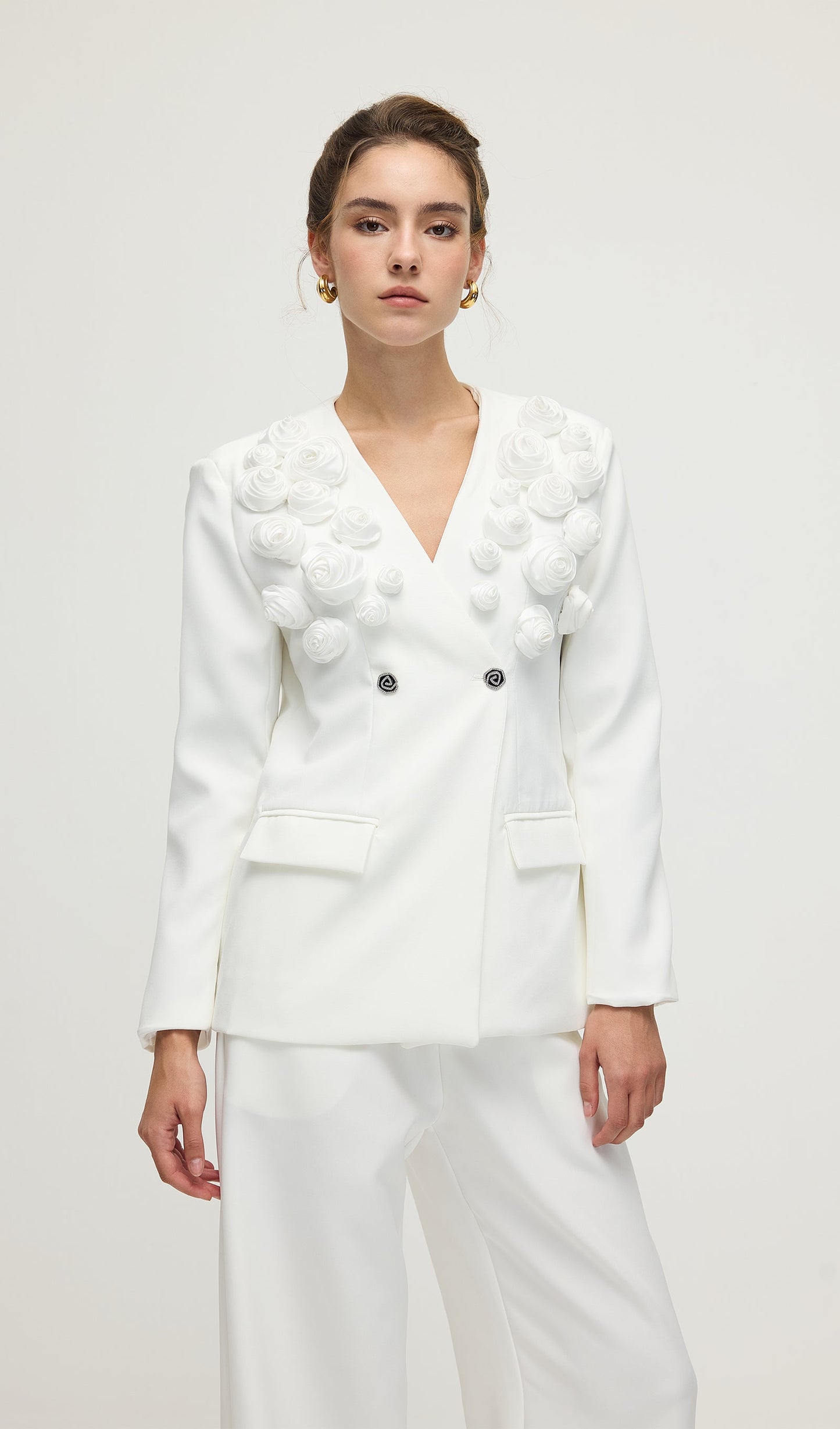 Slim Fit Blazer & Trousers Two-Piece Set In White