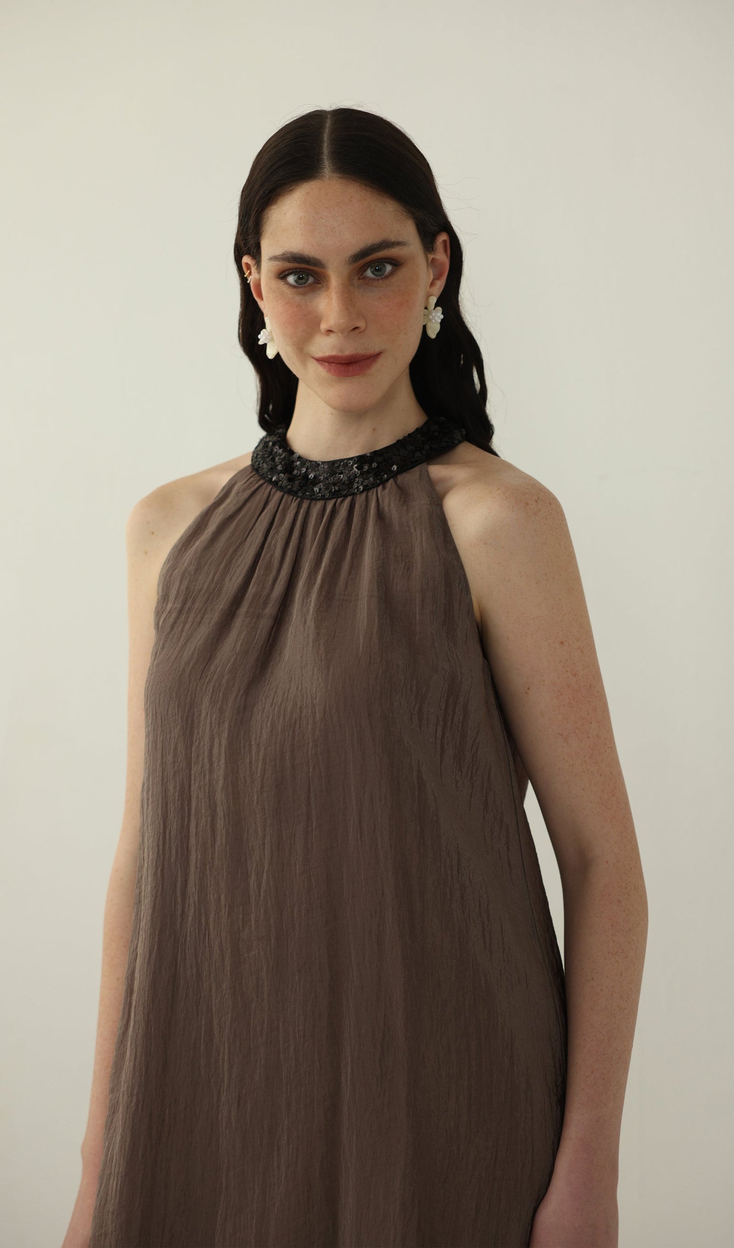 Halter Neck Relaxed Fit Maxi Dress
