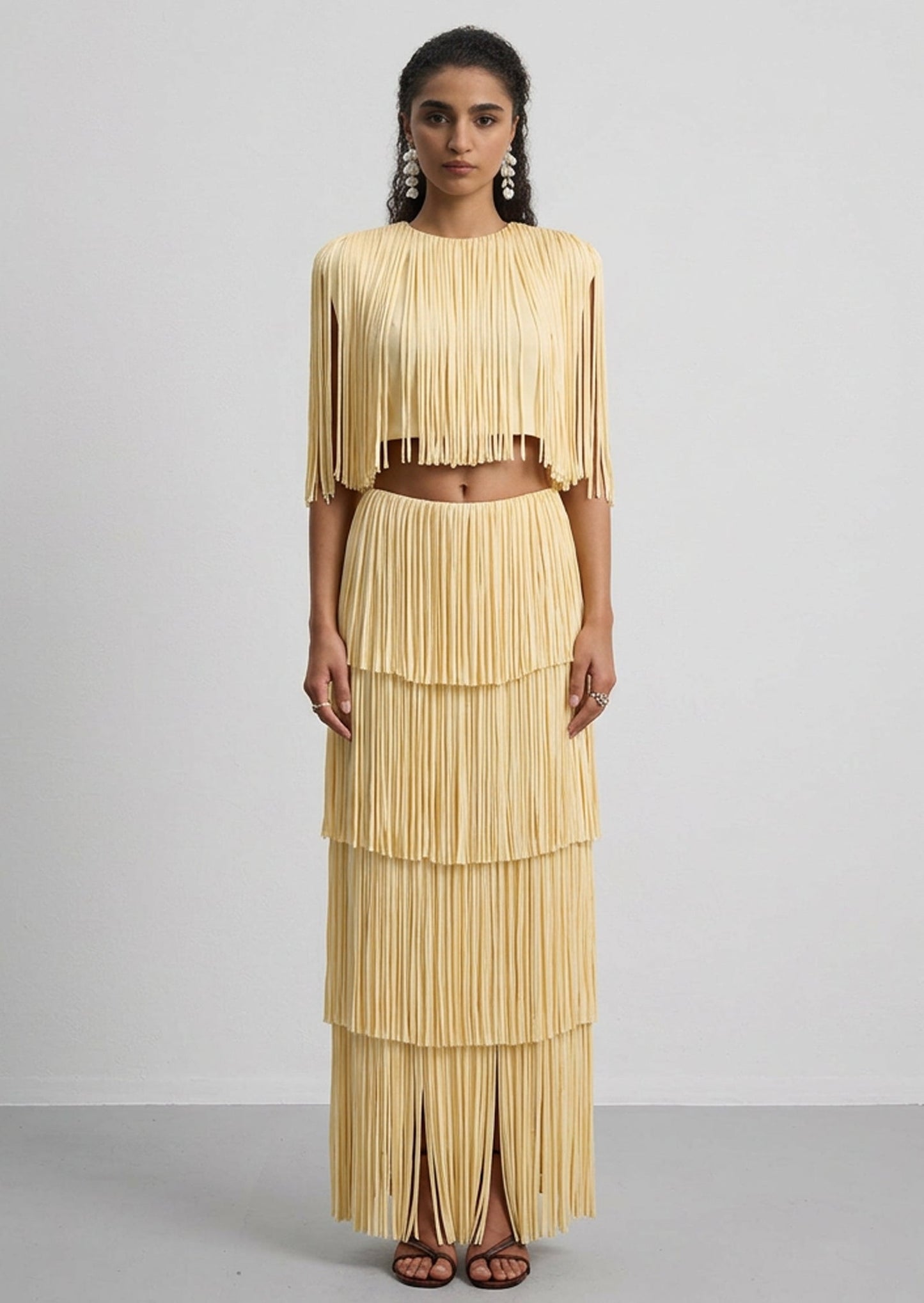 Arrange Fringe Tiered Two Piece Set