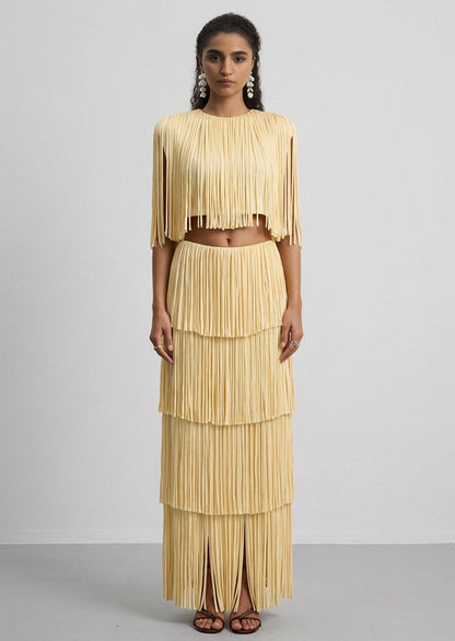 Arrange Fringe Tiered Two Piece Set