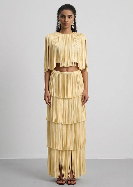Arrange Fringe Tiered Two Piece Set