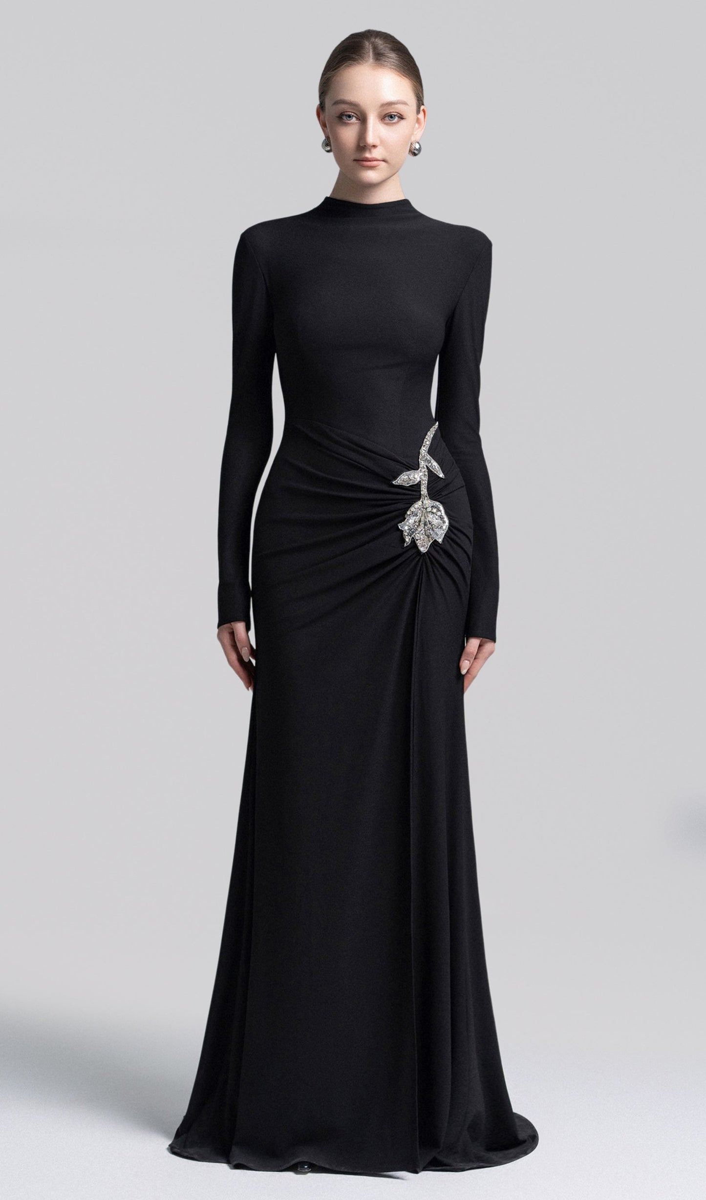 Bodice Mermaid Maxi Dress In Black