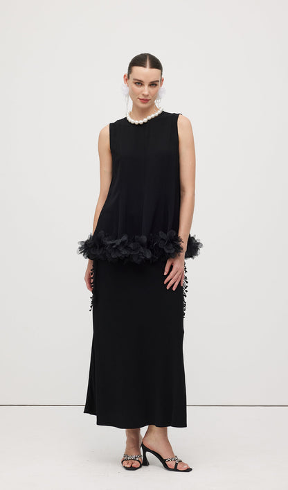Braided Belted Maxi Skirt