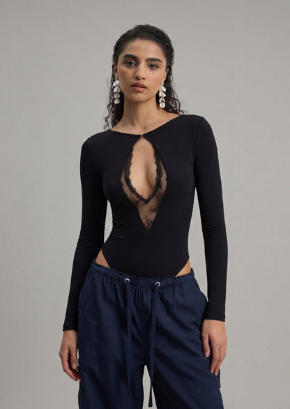 Emily Cutout Lace Bodysuit