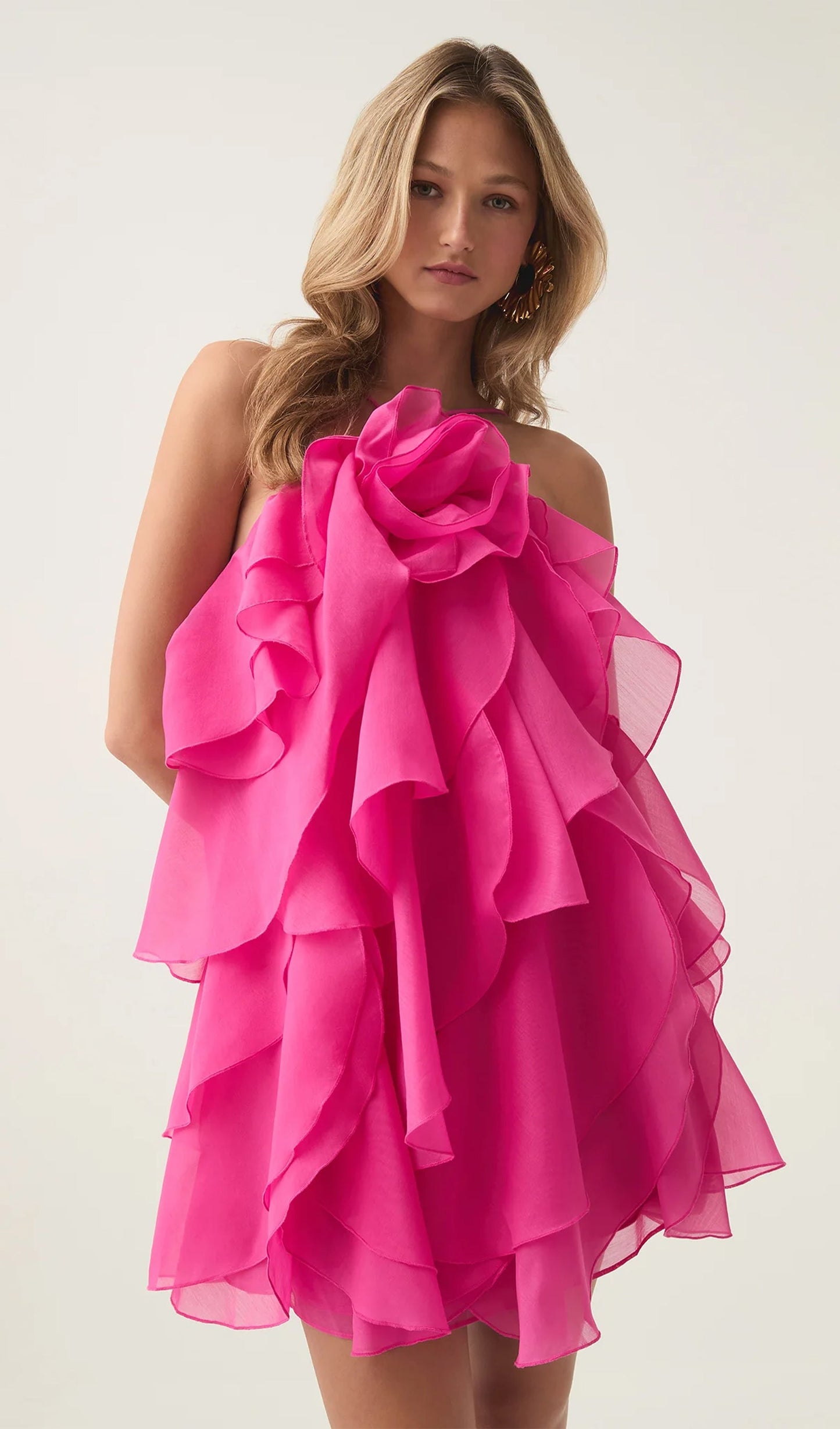 Halter Layered Mini Dress