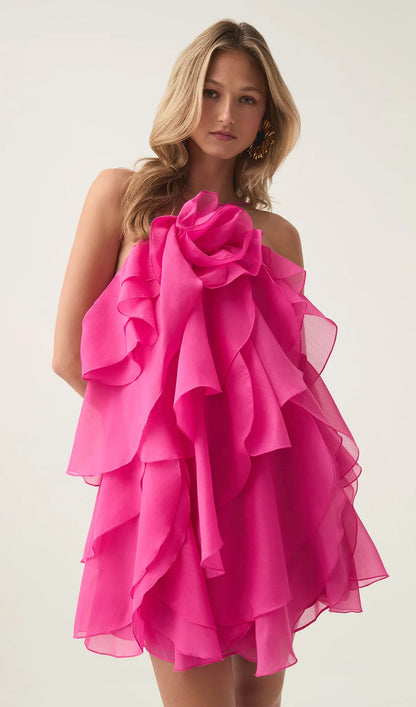 Halter Layered Mini Dress