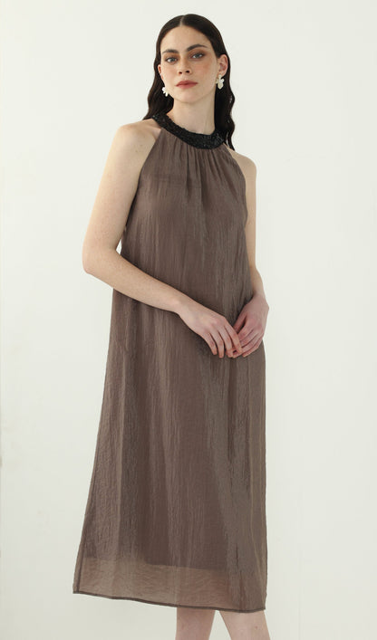 Halter Neck Relaxed Fit Maxi Dress