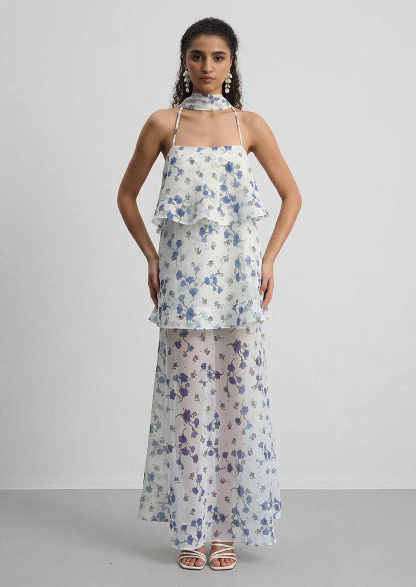 Issy Maxi Dress In Blue Bell