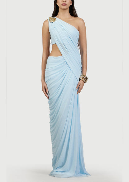 Layali Rose One Shoulder Maxi Dress
