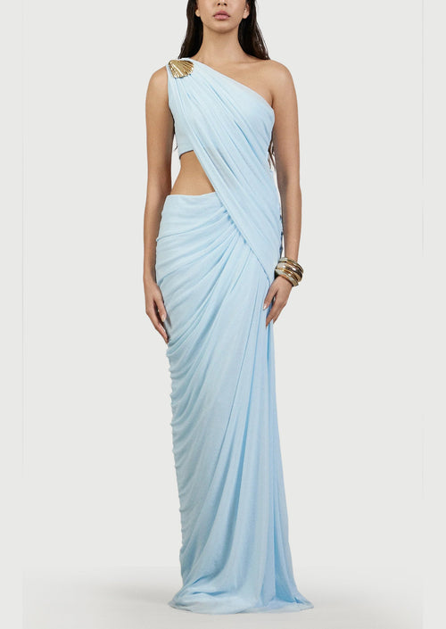 Layali Rose One Shoulder Maxi Dress