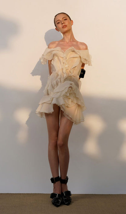 Layered Ruffled Mini Dress