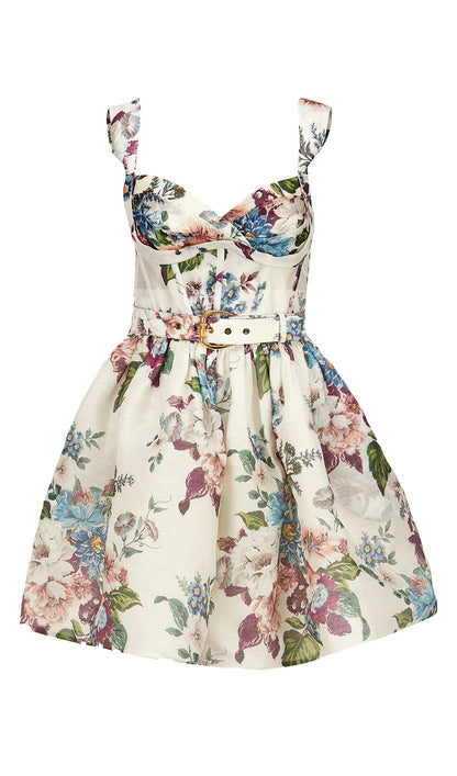 Linen Organza Mini Dress