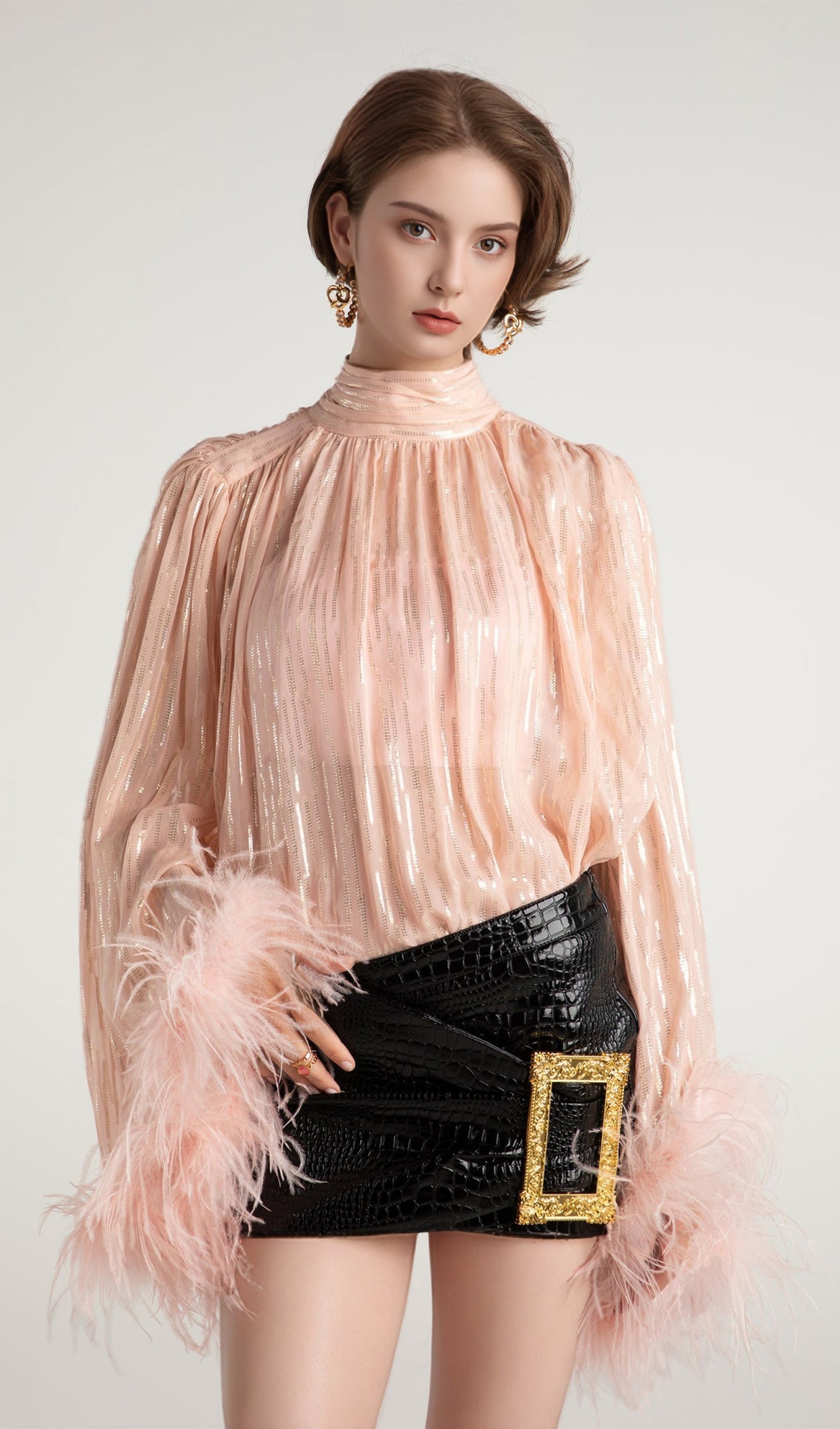 Leather Mini Skirt In Black