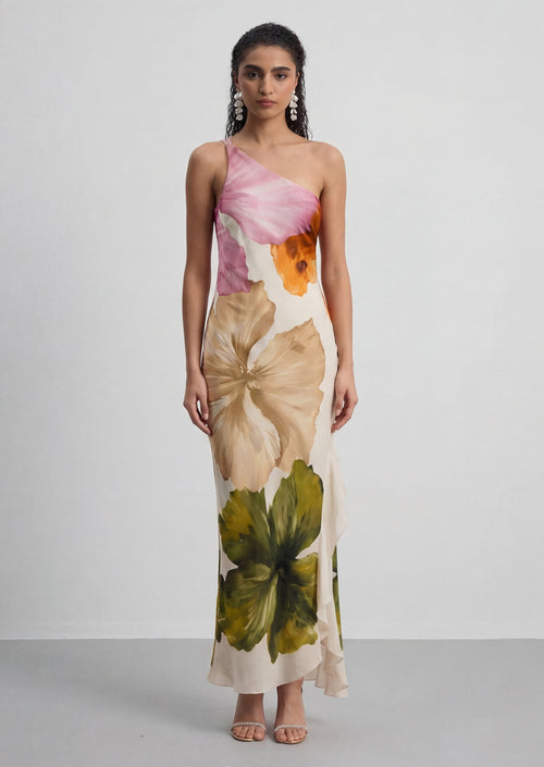 Marlene One Shoulder Floral Maxi Dress