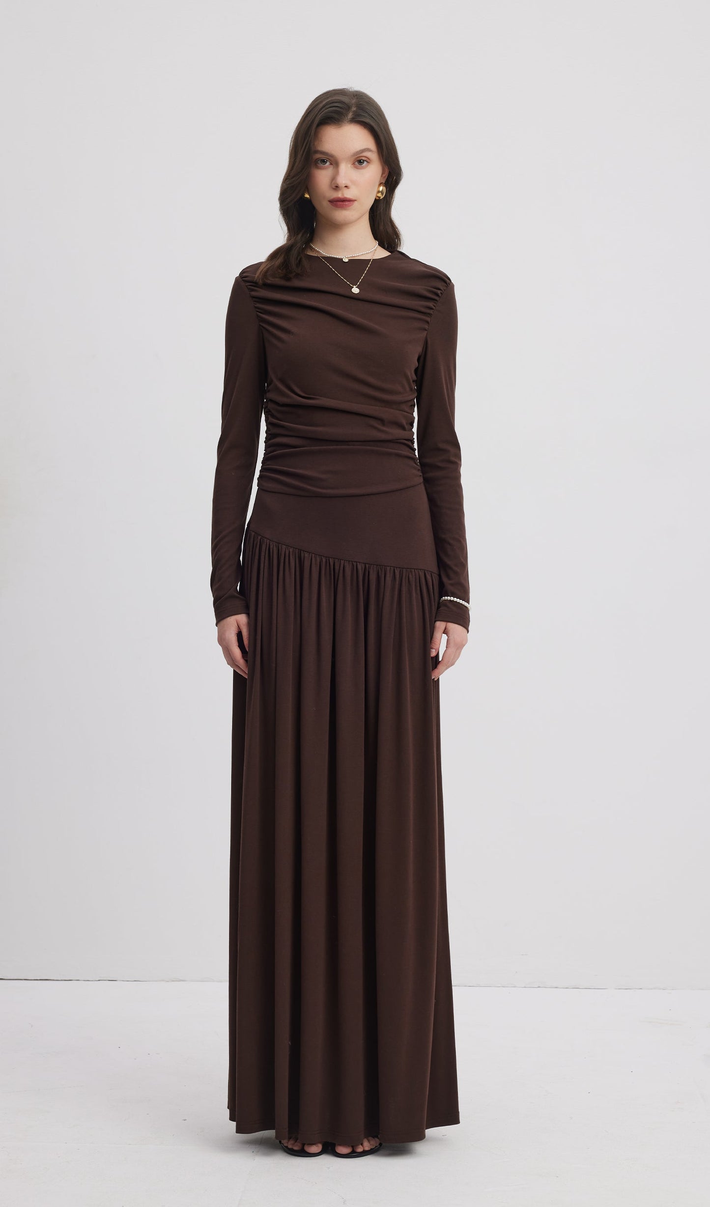 Ruffle Knitted Maxi Dress