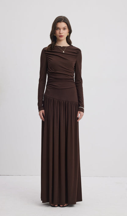 Ruffle Knitted Maxi Dress