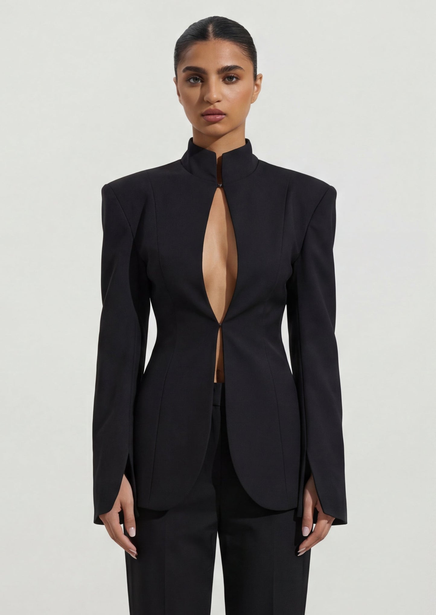 Mugler Cut-Out Tailored Blazer
