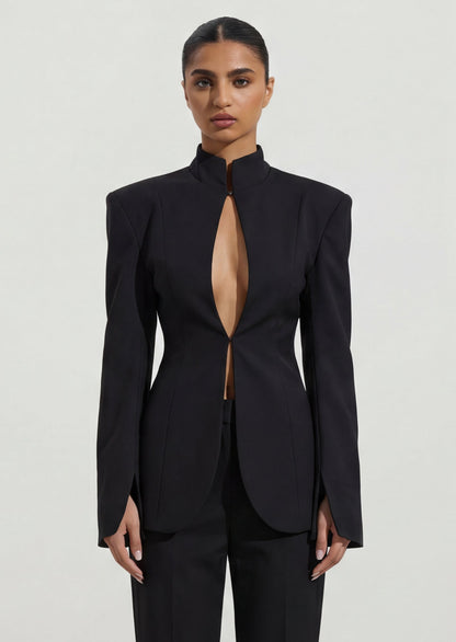 Mugler Cut-Out Tailored Blazer
