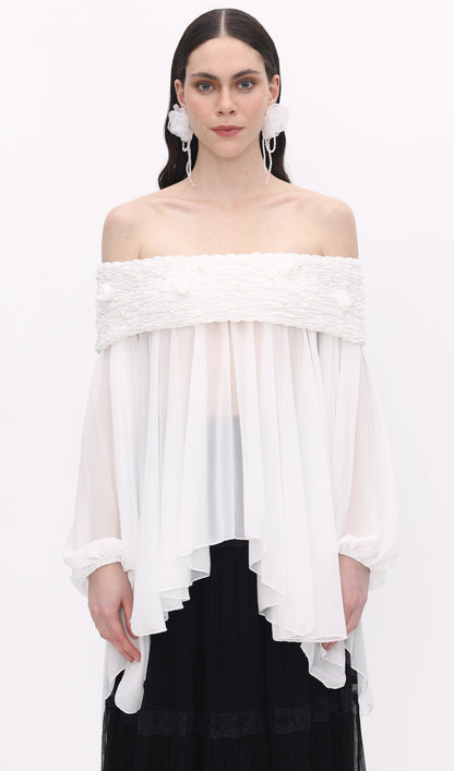 Off Shoulder Mesh  Mini Dress