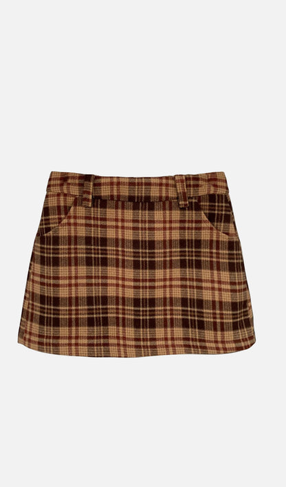Vintage Plaid Mini Skirt