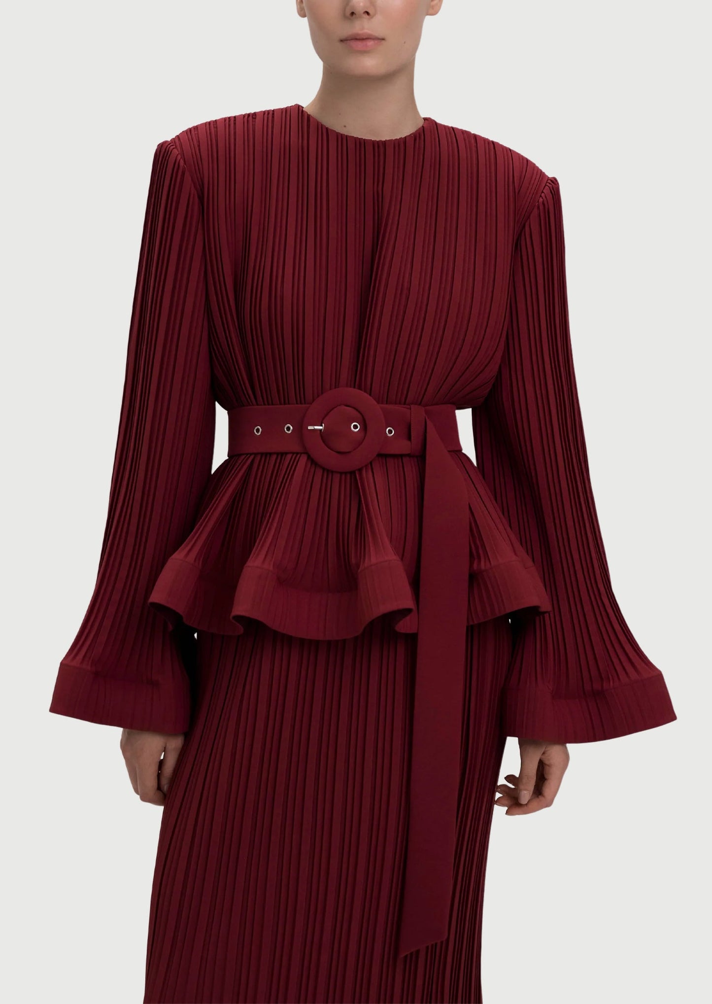 Noor Elegance Pleated Top & Maxi Skirt Set
