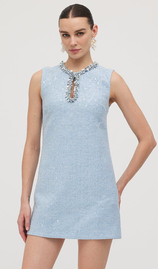 Sequin Boucle Mini Dress