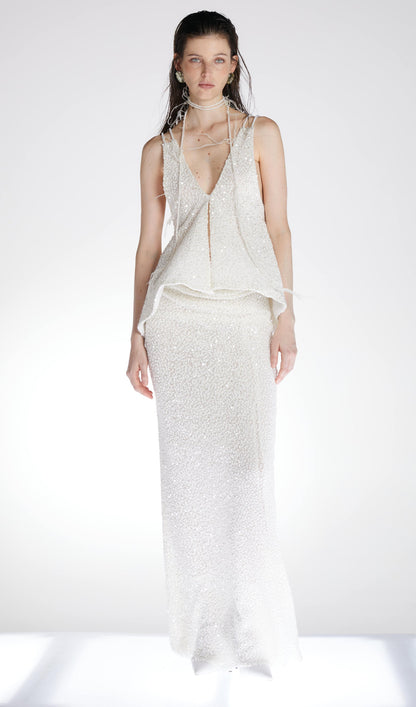 Sequined Tank Top & Maxi Skirt