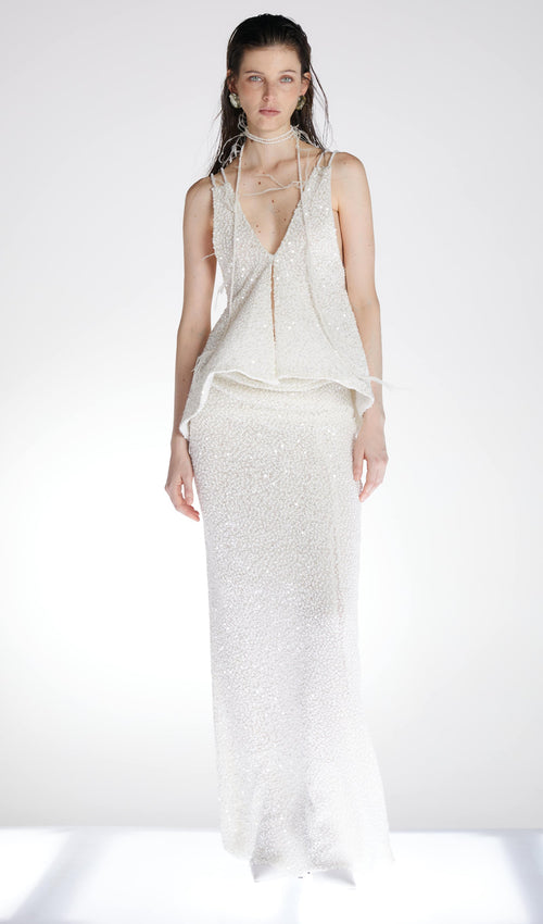 Sequined Tank Top & Maxi Skirt