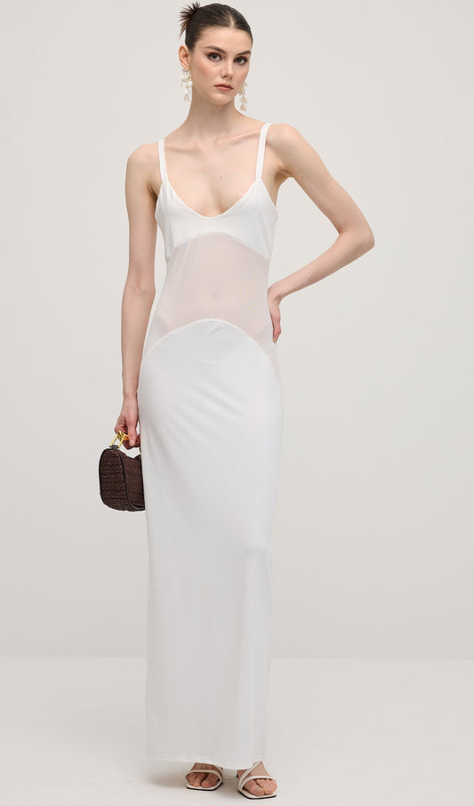Sheer Knit Curve Maxi Dress