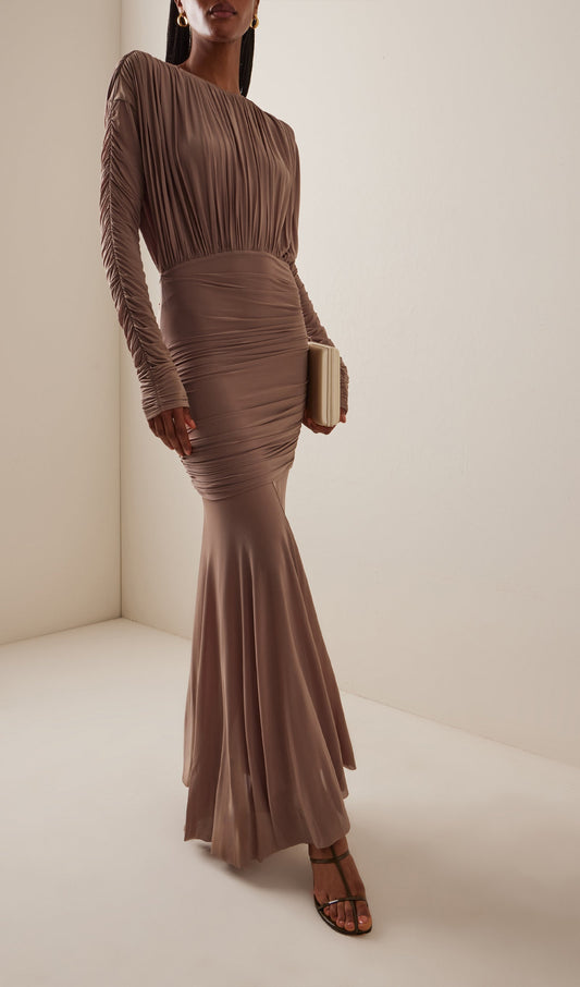 Sorrel Draped Knit Maxi Dress